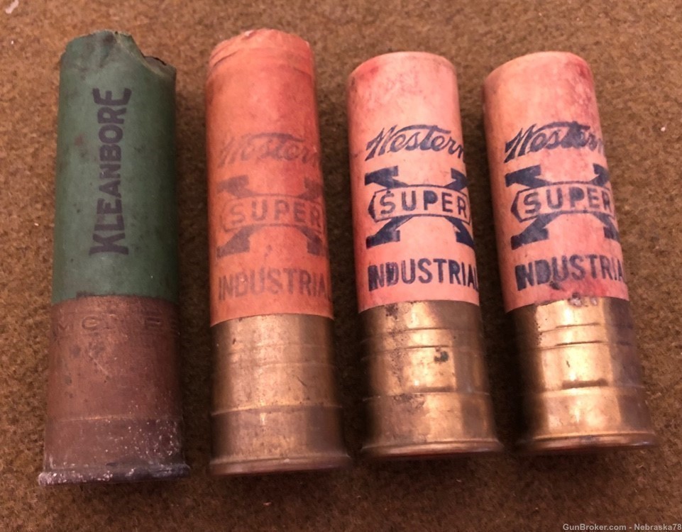 Lot of 4 8 gauge industrial kiln gun slugs vintage large bore shotgun punt -img-0
