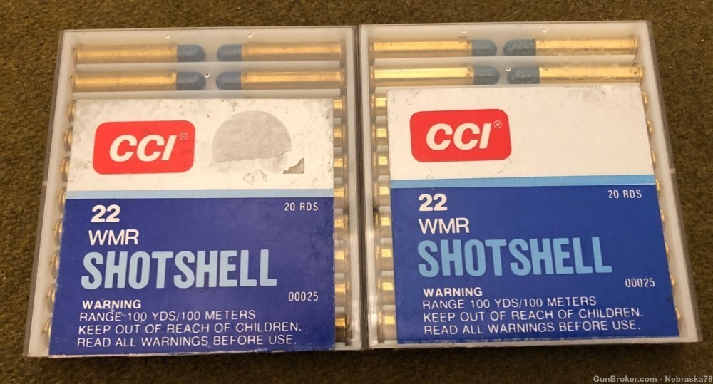 2 packs 40 rounds CCI .22 magnum mag WMRF shot shells rat snake pest -img-0