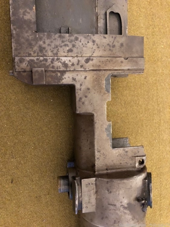 WW1 German Maxim MG08/15 MG-08 15 8mm left side plate trunnion water jacket-img-3