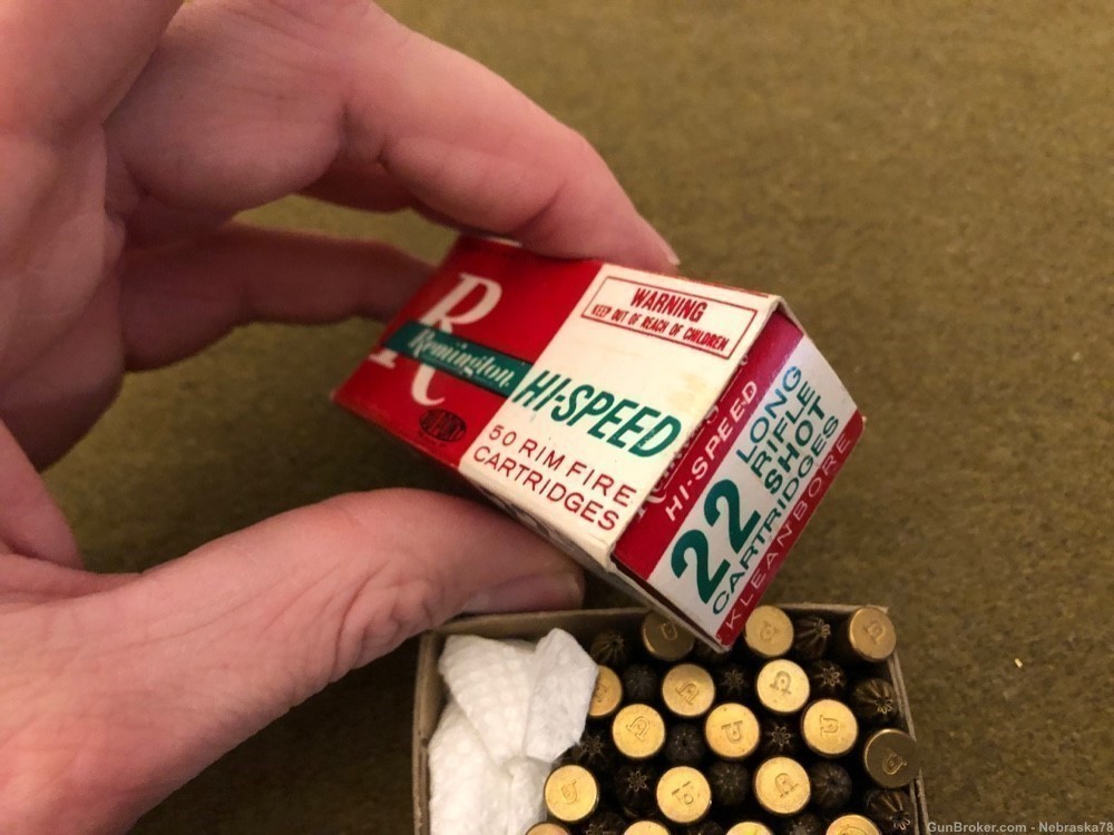 35 rounds partial vintage box Remington Hi-Speed .22lr shot shells rat pest-img-2