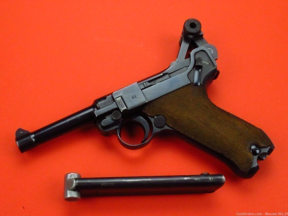 Sharp 1937 code 42 Luger P08 Mauser German Army Pistol 9mm P38 -img-128