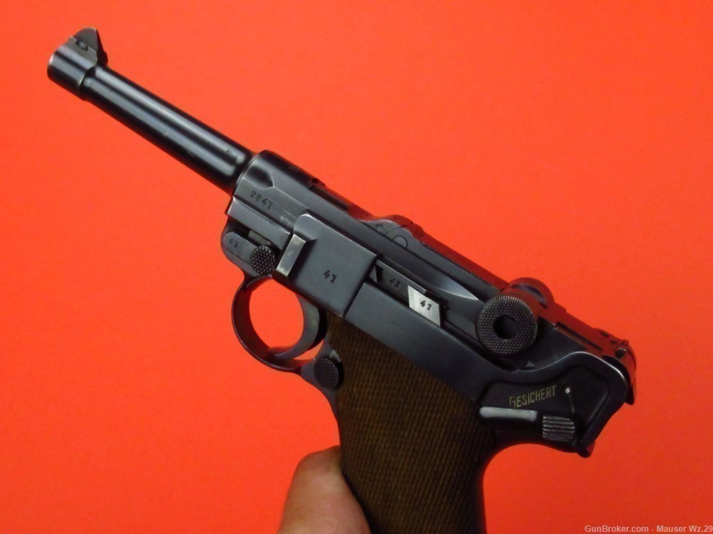 Sharp 1937 code 42 Luger P08 Mauser German Army Pistol 9mm P38 -img-9