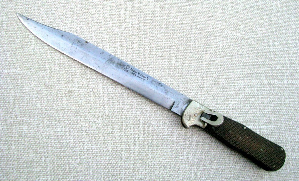 SALE! ANTIQUE CLIP BLADE CHECKERED LOCKBACK FOLDING HUNTER KNIFE 1937 MARK-img-14