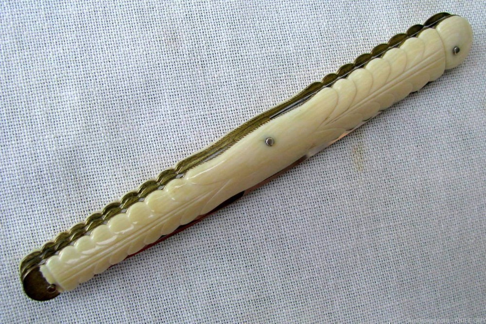 RARE MINT 1830-37 SCULPUTURED & CARVED LARGE WHITTLER DIRK NETT COLLECTION-img-5