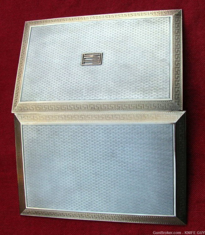SUPERB ANTIQUE GOLD & SILVER CIGARETTE CASE & MATCH SAFEASPREY c.1920-img-1
