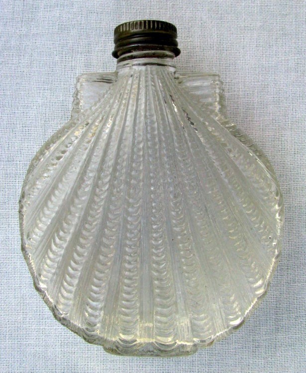 MINTY UNUSUAL ANTIQUE SHELL PATTERN VICTORIAN POCKET WHISKEY/SPIRITS FLASK-img-8