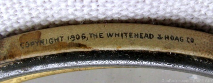 ANTIQUE GENTLENAM'S PRETTY LADY ROUND POCKET MIRROR 1906 WHITE HEAD & HOAG-img-3