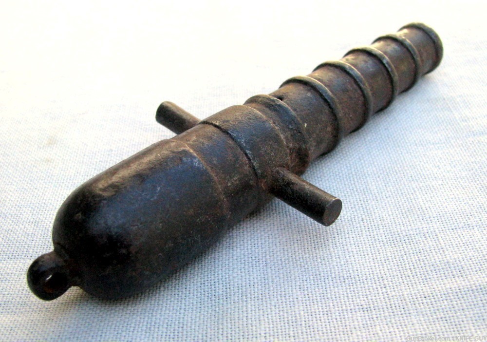 ANTIQUE TOY CAST IRON 5" CANNON BARREL LATE 1700’s-img-0