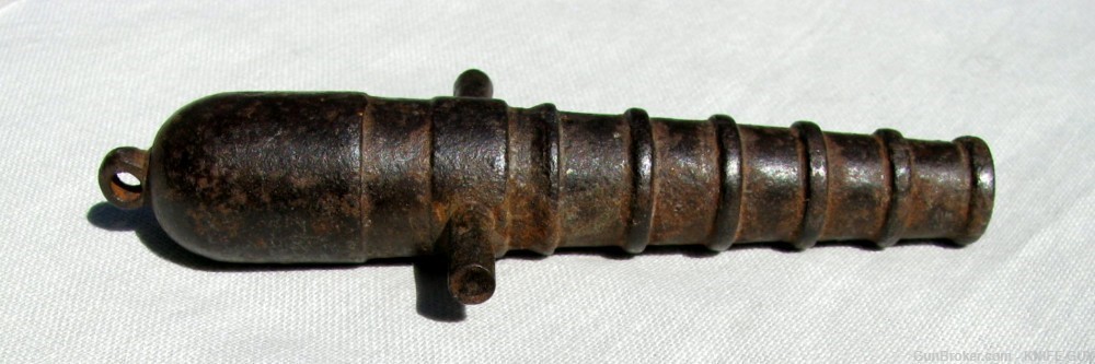 ANTIQUE TOY CAST IRON 5" CANNON BARREL LATE 1700’s-img-2