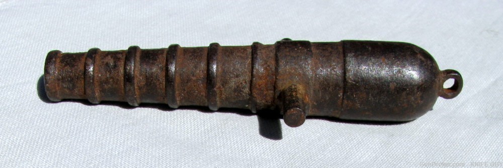ANTIQUE TOY CAST IRON 5" CANNON BARREL LATE 1700’s-img-5