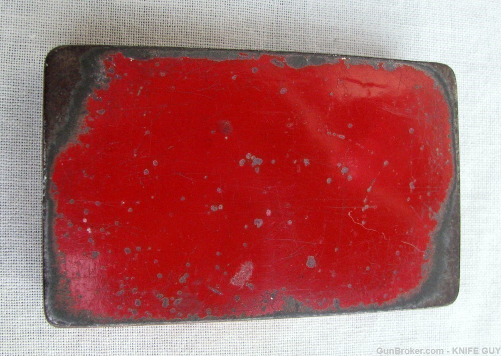 FINE ANTIQUE HAND MADE CHARMING FOLK ART RED TOLEWARE SNUFF BOX 1825-1850s-img-0