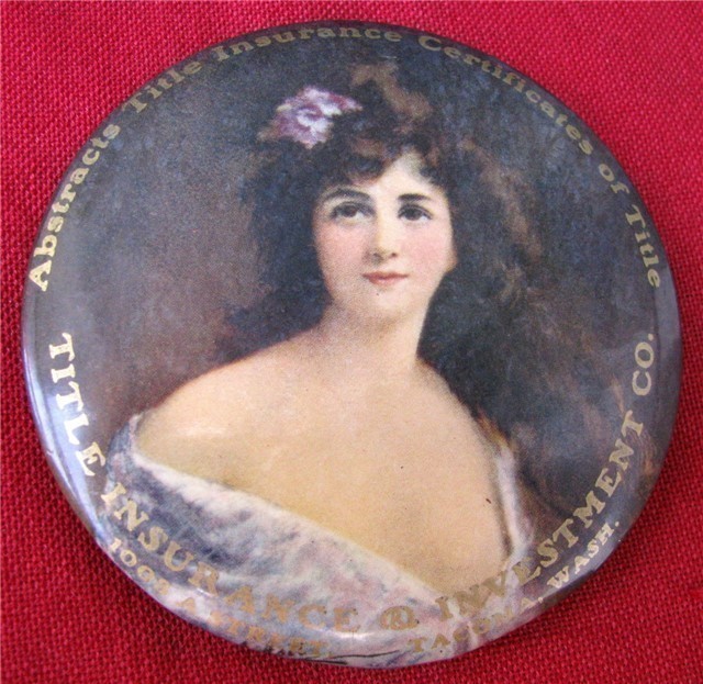 LARGE 3" PRETTY LADY PAPERWEIGHT WITH MIRROR c1907-img-5