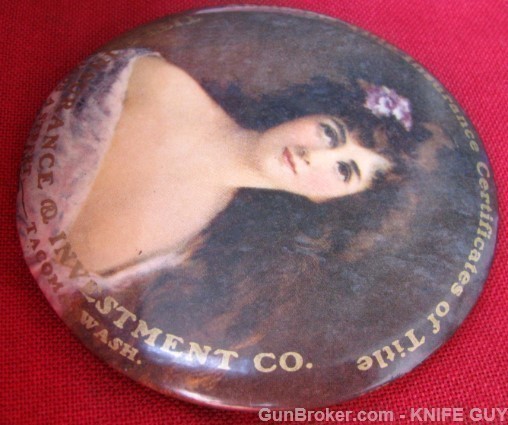 LARGE 3" PRETTY LADY PAPERWEIGHT WITH MIRROR c1907-img-9