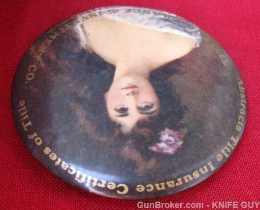 LARGE 3" PRETTY LADY PAPERWEIGHT WITH MIRROR c1907-img-2