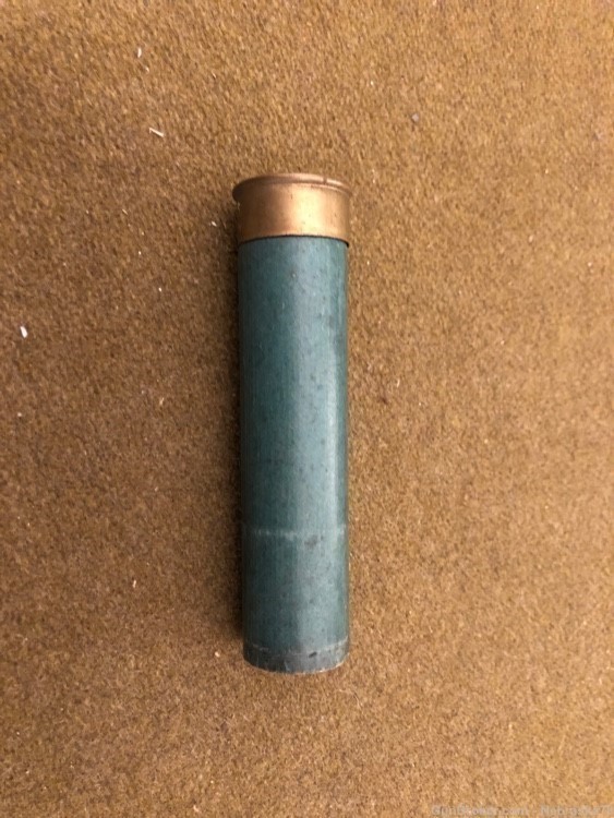 Rare Gevelot 8 gauge 4” paper large bore punt shotgun case fired -img-1
