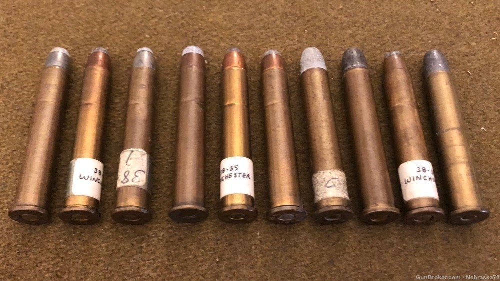 10 rounds vintage .38-55 live ammo WRA Winchester Rem-UMC Peters-img-0