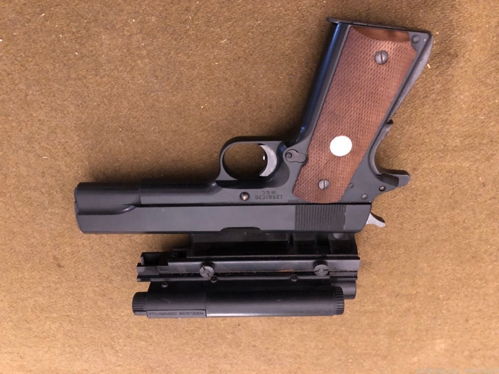 Rare MGC Model Gun 1911 blank firing pistol with Aimpoint Acepoint optic -img-5