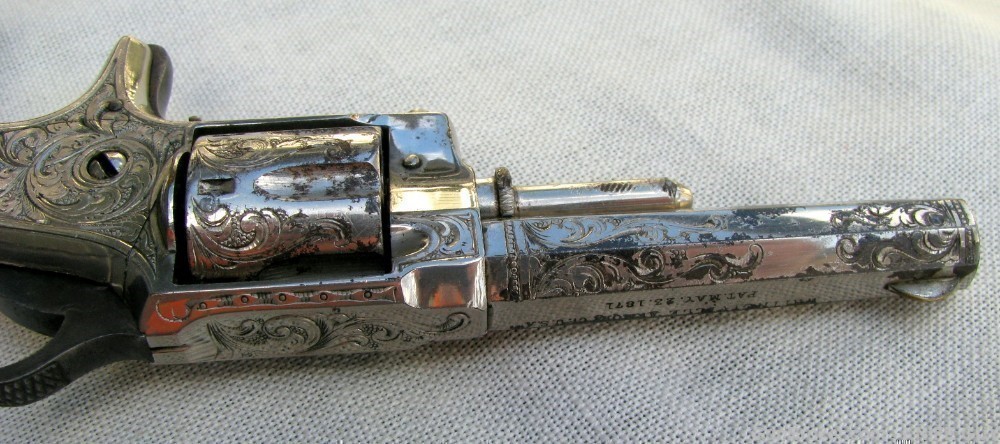 SALE! FINE RARE ANTIQUE DELUXE FACTORY ENGRAVED PEARLGRIPS WHITNEY REVOLVER-img-10