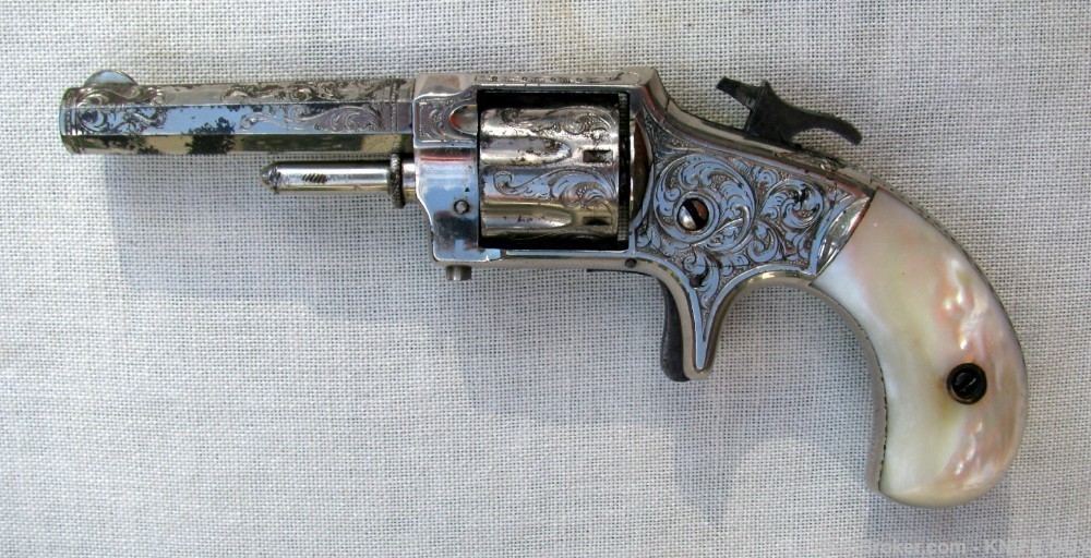 SALE! FINE RARE ANTIQUE DELUXE FACTORY ENGRAVED PEARLGRIPS WHITNEY REVOLVER-img-16