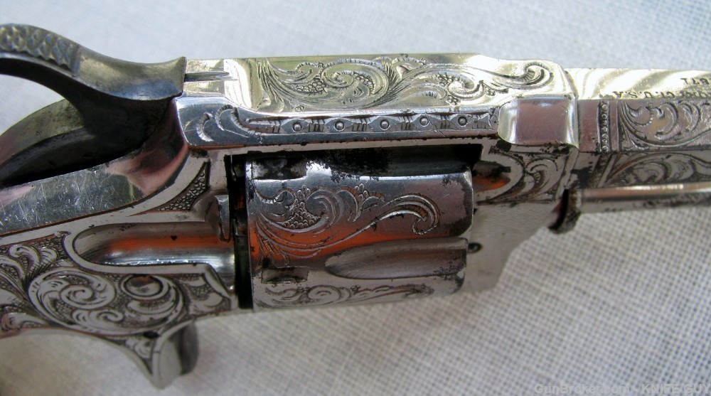 SALE! FINE RARE ANTIQUE DELUXE FACTORY ENGRAVED PEARLGRIPS WHITNEY REVOLVER-img-3