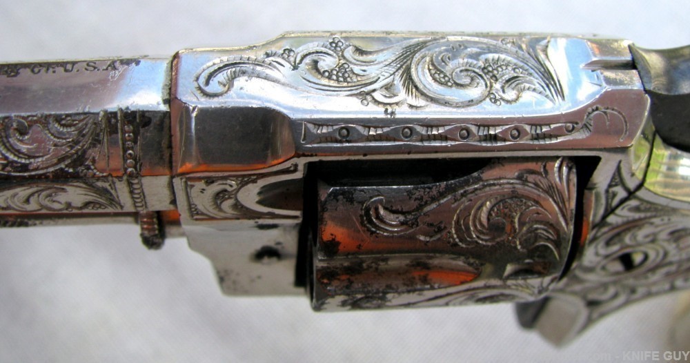 SALE! FINE RARE ANTIQUE DELUXE FACTORY ENGRAVED PEARLGRIPS WHITNEY REVOLVER-img-15