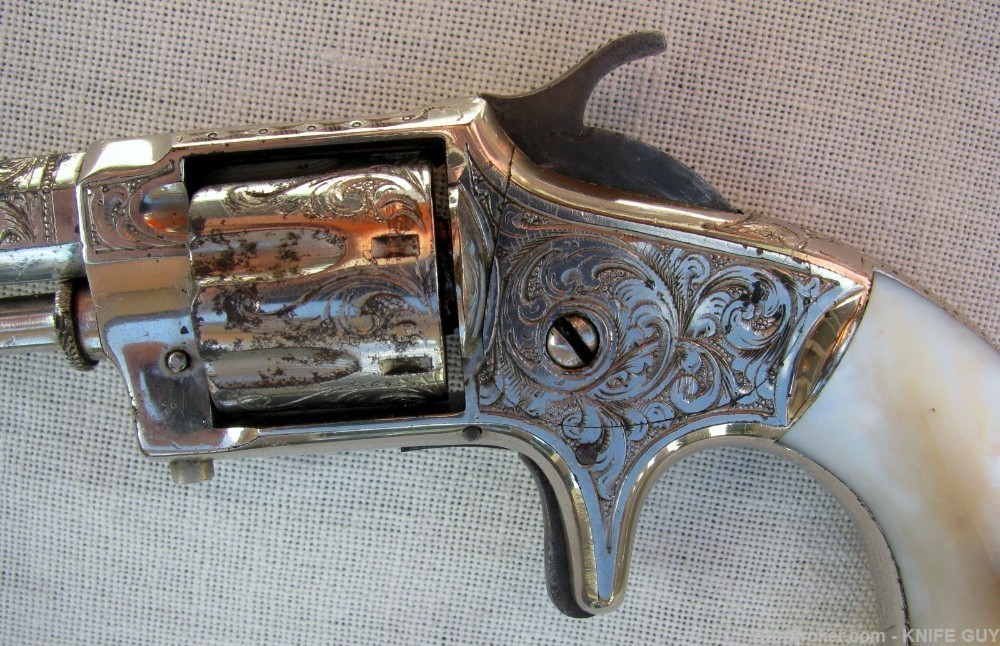 SALE! FINE RARE ANTIQUE DELUXE FACTORY ENGRAVED PEARLGRIPS WHITNEY REVOLVER-img-18