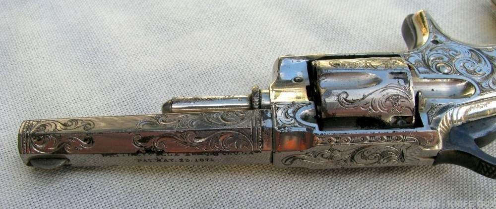 SALE! FINE RARE ANTIQUE DELUXE FACTORY ENGRAVED PEARLGRIPS WHITNEY REVOLVER-img-4