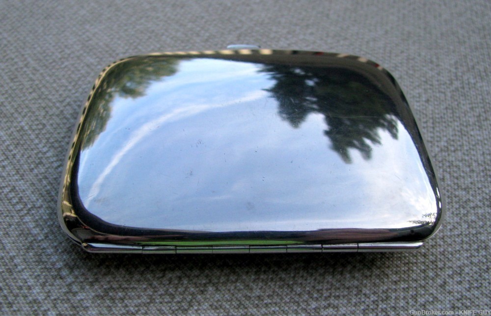 MINTY ANTIQUE HAND PAINTED PORCELAIN 935 SILVER ASTI GIRL CIGARETE CASE-img-8