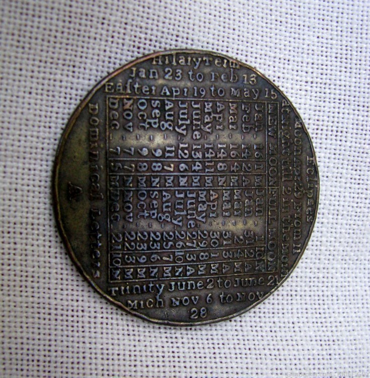 214-YEAR-OLD CALENDAR COIN FROM THE YEAR 1809 By KEMPSON & KINDONBIRM-img-5