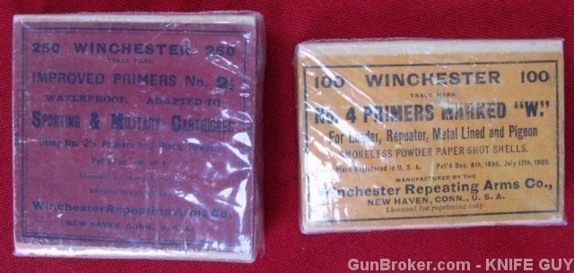 SALE! 2 WINCHESTER ANTIQUE UNOPENED PRIMER BOXES-img-5
