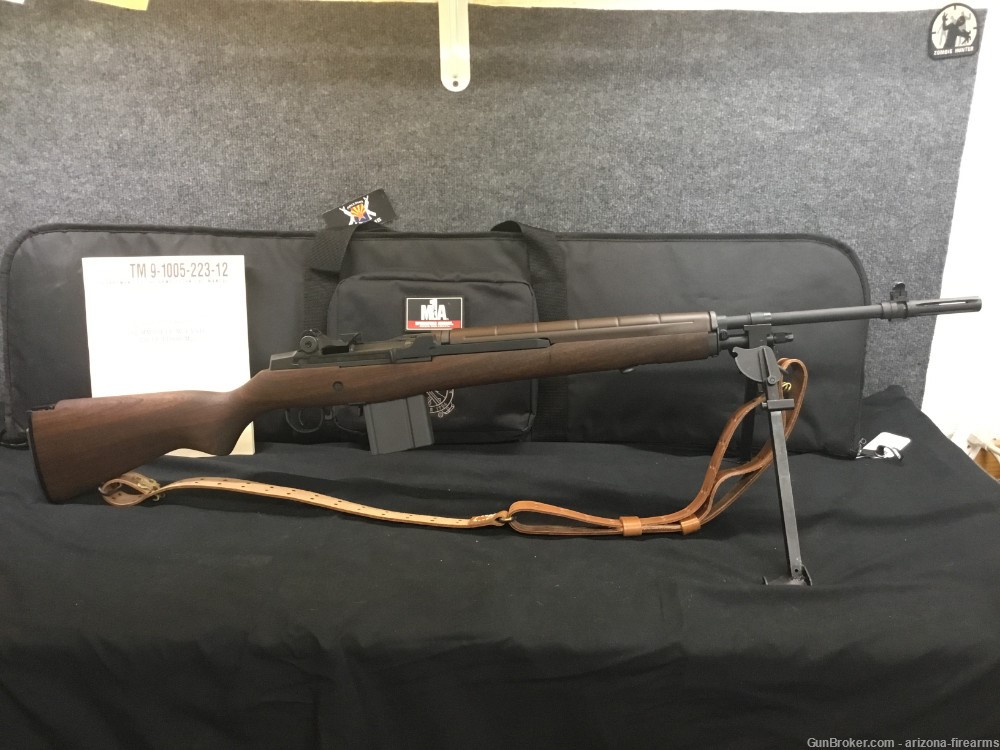Springfield M1A Semi Auto Rifle 308WIN Soft Case 1-20RND MAG M2 Bipod-img-0