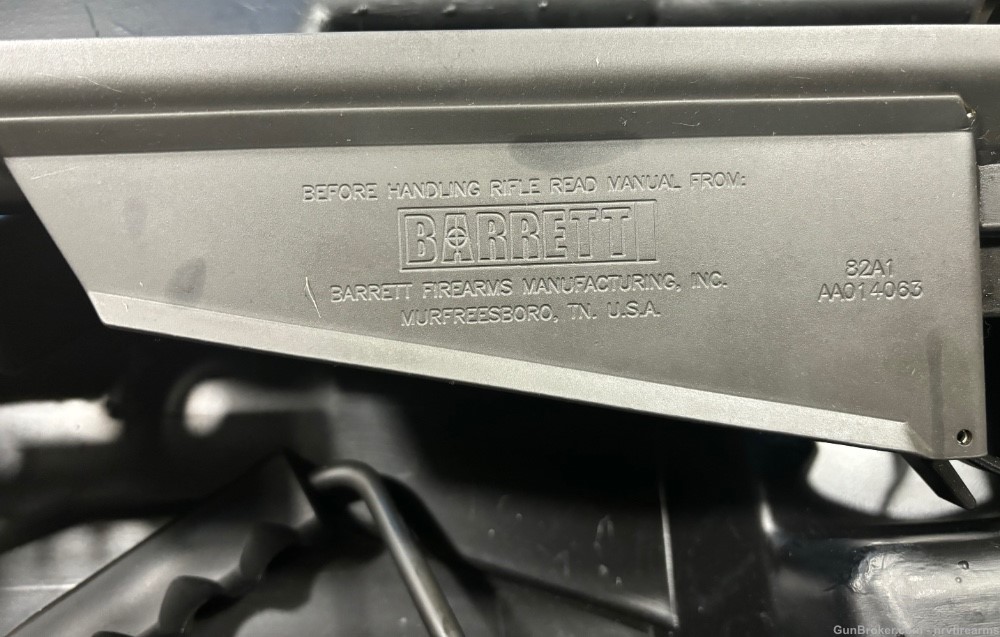 Barrett M82A1 CQ .50BMG 20” Fluted Barrel (2) 10rd Magazines NO RESERVE -img-5
