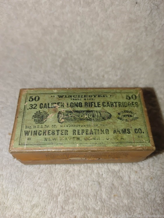 Winchester .32 Caliber Long Rifle Rim Fire Cartridges - 39 Rounds-img-1