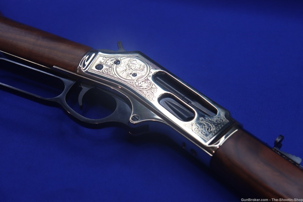Henry ENGRAVED WILDLIFE EDITION Rifle 30-30 WIN 20" BRASS Side Gate Octagon-img-35