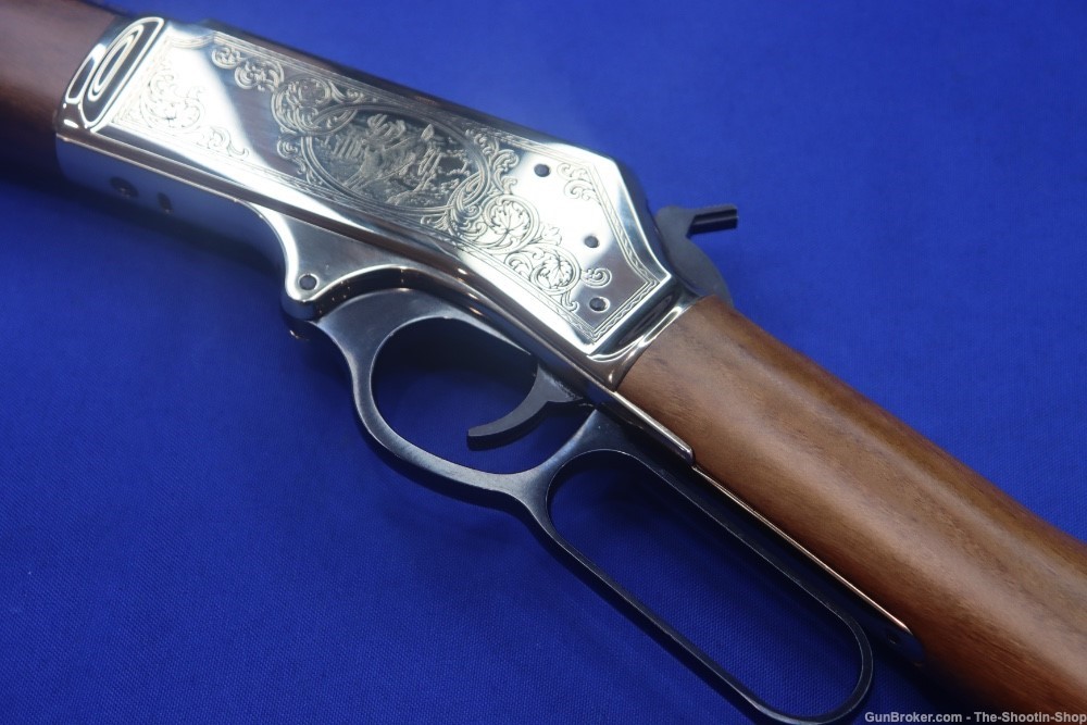 Henry ENGRAVED WILDLIFE EDITION Rifle 30-30 WIN 20" BRASS Side Gate Octagon-img-19