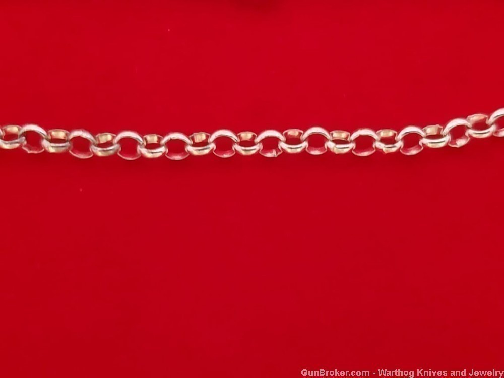 925 Sterling Silver Rollo Chain Bracelet. 7" L. SS65. *REDUCED*-img-1