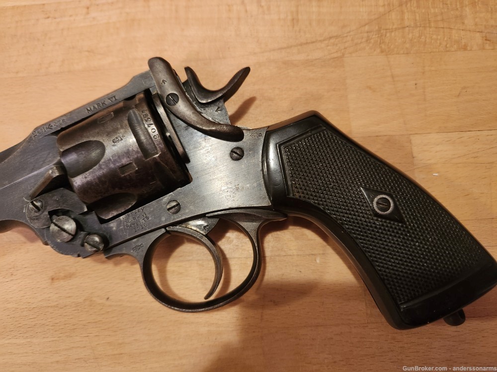 Webley MkVI revolver, unshaven 455 cylinder, great bore/markings, penny-img-6