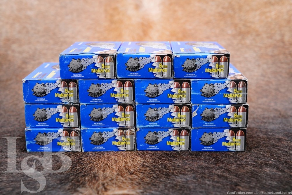 750x 9x18mm Makarov Ammunition Silver Bear 94 Grain FMJ Magnetic Bullets-img-0