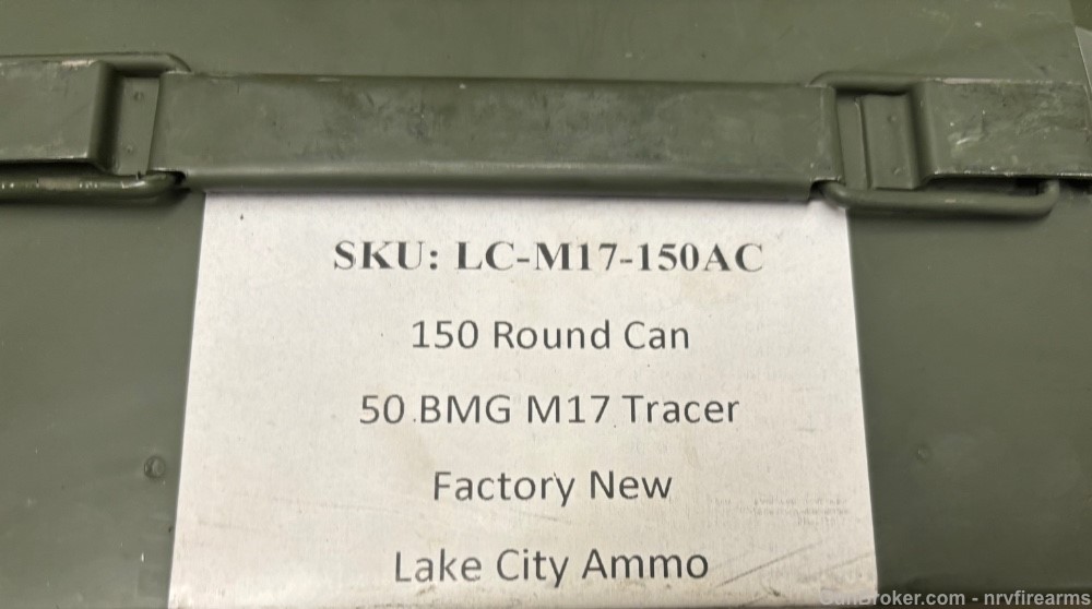 Lake City .50BMG 619gr API Tracer Ammo 150rd Can NO RESERVE -img-2