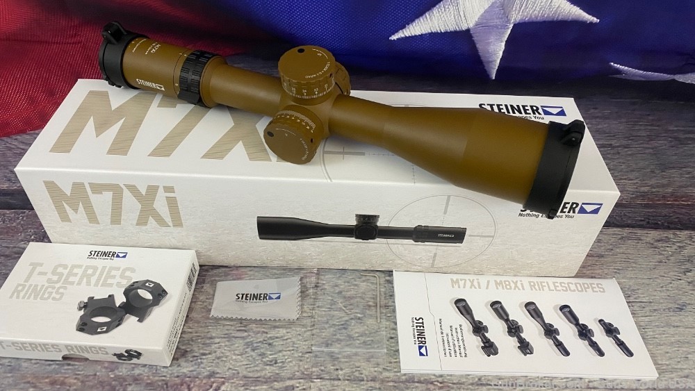 STEINER scope M7Xi 4-28x56 8720-MSR2 reticle Coyote Brown with extra items-img-0