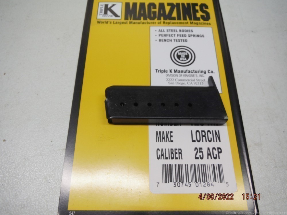 LORCIN L25 25 Magazine 7RD Lorcin 25ACP Magazine-img-0