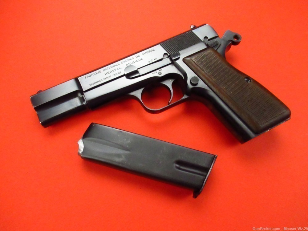 Rare 1948  Browning Hi Power Belgian pistol 9mm Luger P38 Mauser FN Herstal-img-88