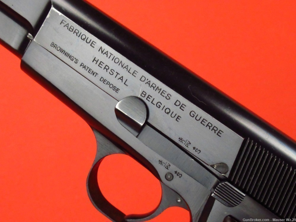 Rare 1948  Browning Hi Power Belgian pistol 9mm Luger P38 Mauser FN Herstal-img-7