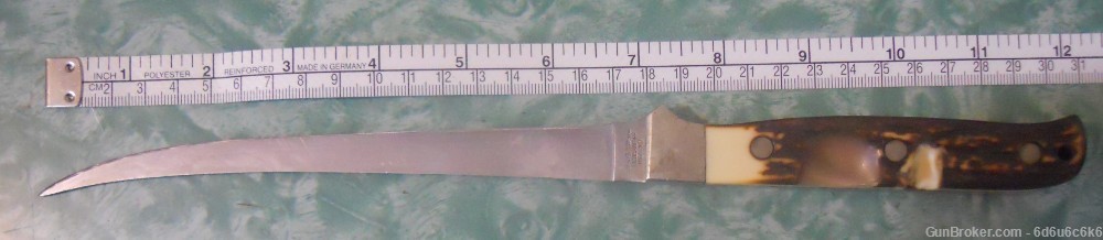 UNCLE HENTY FILLETING KNIFE - fax bone scales-img-1