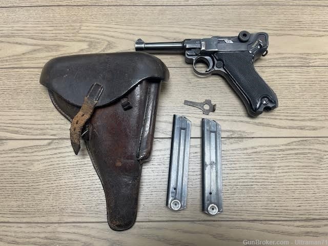 Rare Excellent Code 42 German WW2 Luger matching # to include magazine -img-14