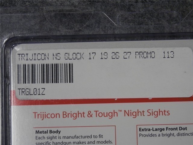 GLOCK 26 TRIJICON 3 DOT NIGHT SIGHT GL01 (NIB)-img-3