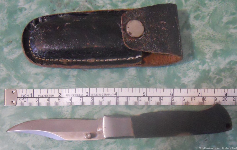 FOLDING KNIFE - Black rubber scales-img-1