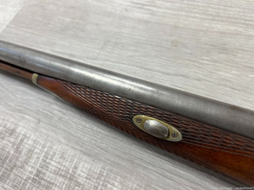 Mid 1800's Antique Spang & Wallace Hammer Percussion Cap SxS Shotgun-img-19