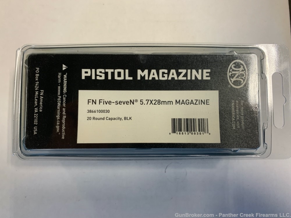FN Magazine FNH Five-seveN 5.7x28mm FN Polymer Black 20 Round-img-1