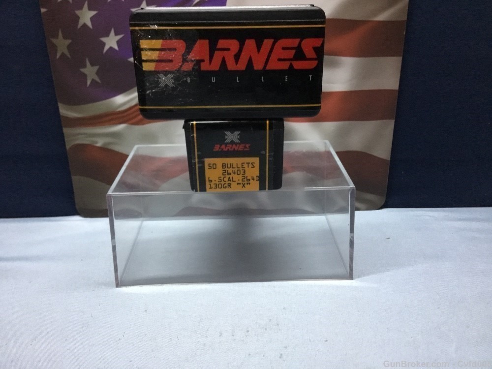 Barnes Bullets 6.5mm Caliber .264" 130 Grains "X" 50 Rnds.#26403-img-0